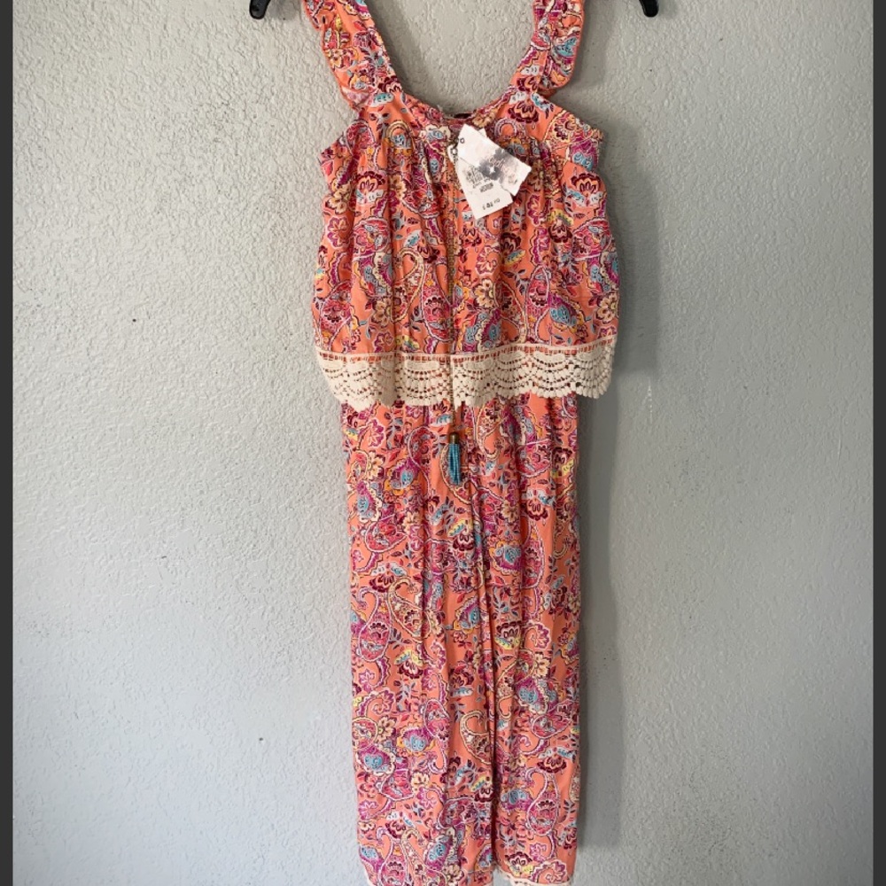 Xtraordinary romper pink retro flora print medium